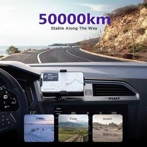 Нов Автоматичен държач за телефон кола 15W Qi зарядно с 7 LED режима