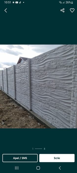 Garduri din placi de beton. Montaj garduri, București Dâmbovița Argeș