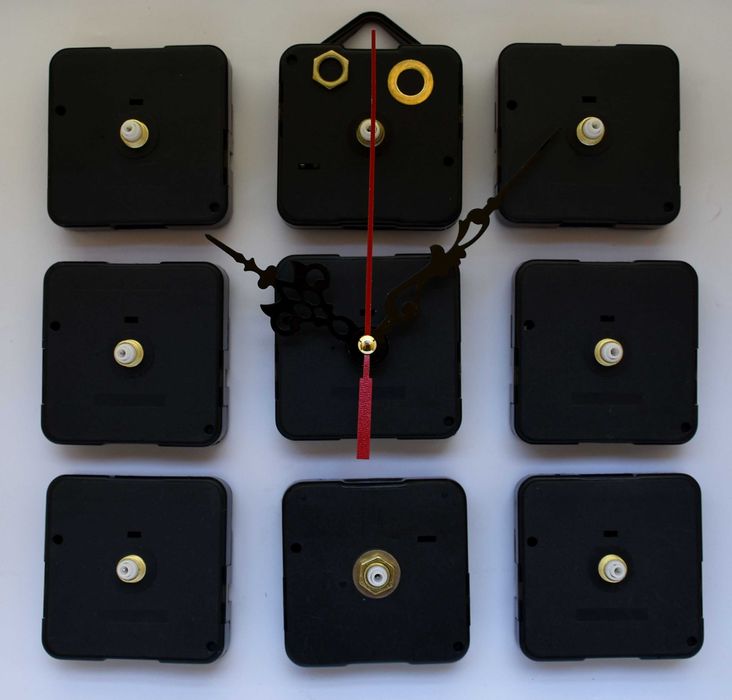 Качествен МЕХАНИЗЪМ ЗА СТЕНЕН ЧАСОВНИК Дълга ос-Безшумен плавен плаващ