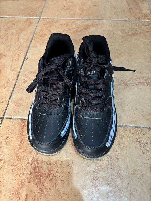 Кроссовки Nike Air Force 1 Black White Custom