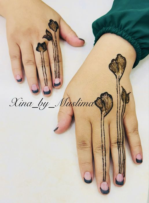 Xina chizish , tirnoqqa xina manikyur,