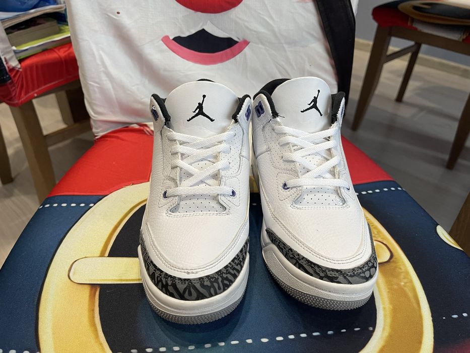 35 Детски Маратонки Nike Air Jordan 3 Retro Dark Iris Purple Basket
