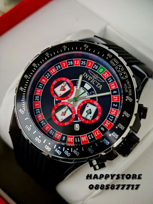 INVICTA Monte Carlo casino silver 50 mm, Инвикта нов мъжки часовник
