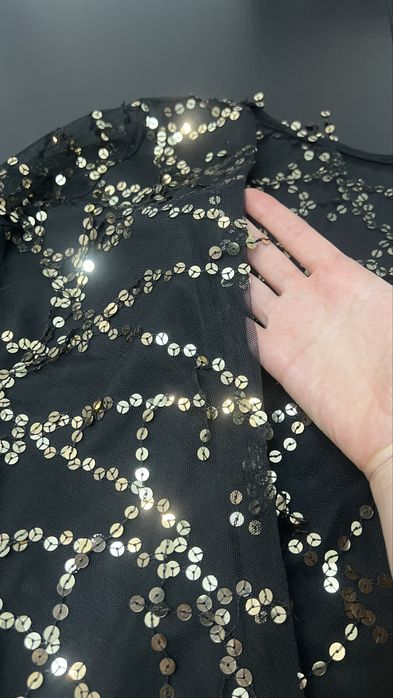 Боди черный с пайетками