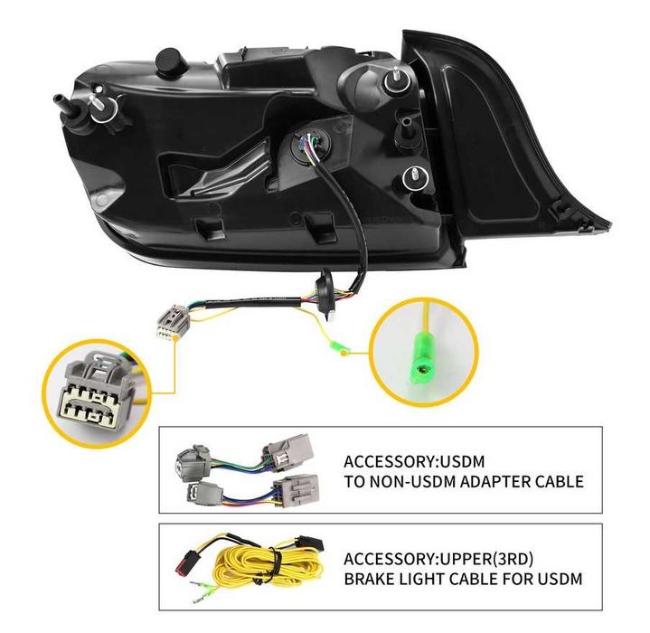 Стопове с динамични жълти мигачи за Форд Мустанг 2015 - 2023 Mustang