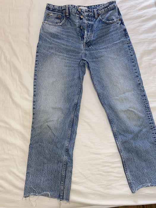 Сини дънки с висока талия Zara размер 38