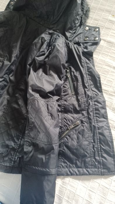 Страхотно топло зимно водоустойчиво черно дамско яке