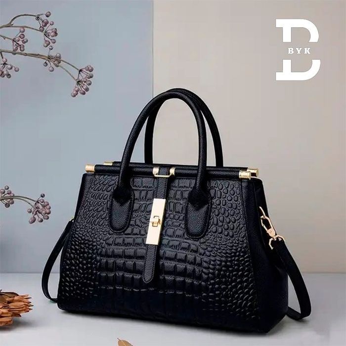 Сумка тоут натуральная кожа черный