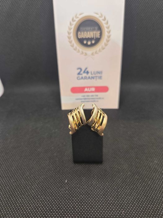 Cercei aur 18K 6.0g (49886.3 Ag11 Piata Nicolina) Garantie 2 ani!