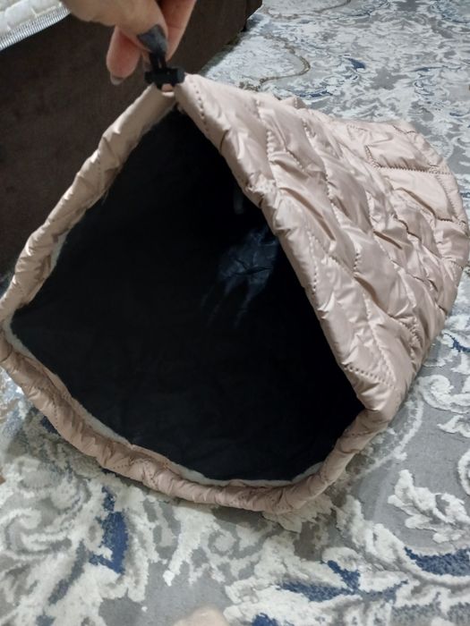 Утеплённый чехол на пластиковую переноску для кошек