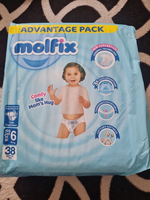 Продам подгузник   Molfix размер  6.