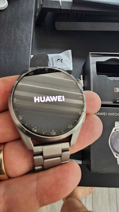 Ceas smart Huawei Watch 3 pro Elite Titanium pachet complet + acte