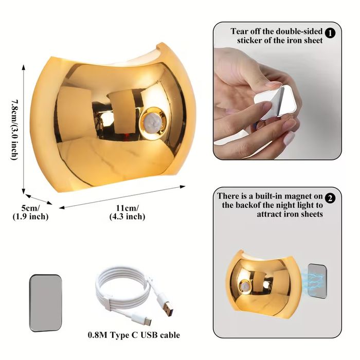 Лед led лампа 2 бр за коридор, стълбище, спалня, нощна лампа.