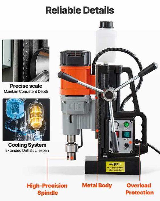 Masina de gaurit cu talpa magnetica 1500 W Turatie Variabila 60 mm