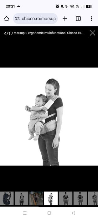 Marsupiu ergonomic multifunctional Chicco Hip Seat cu suport