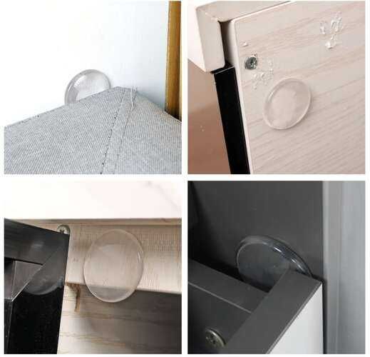 Силиконови предпазители за стена тип стопери за врата -  6бр