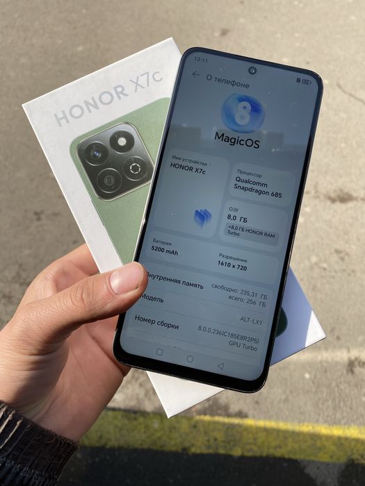 Honor X7C 8/256 GB karobka dakument bor xolati zoʻr aybi yoq ochilmaga