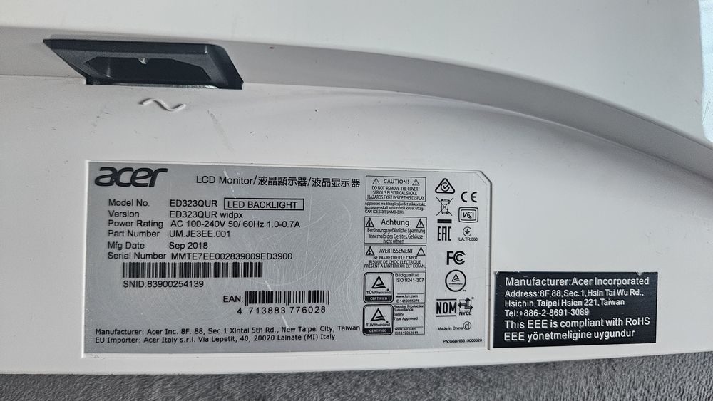 Monitor ACER ED323QUR 2k