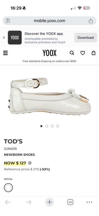 Balerini piele Tod’s originali, marimea 20, noi cu eticheta