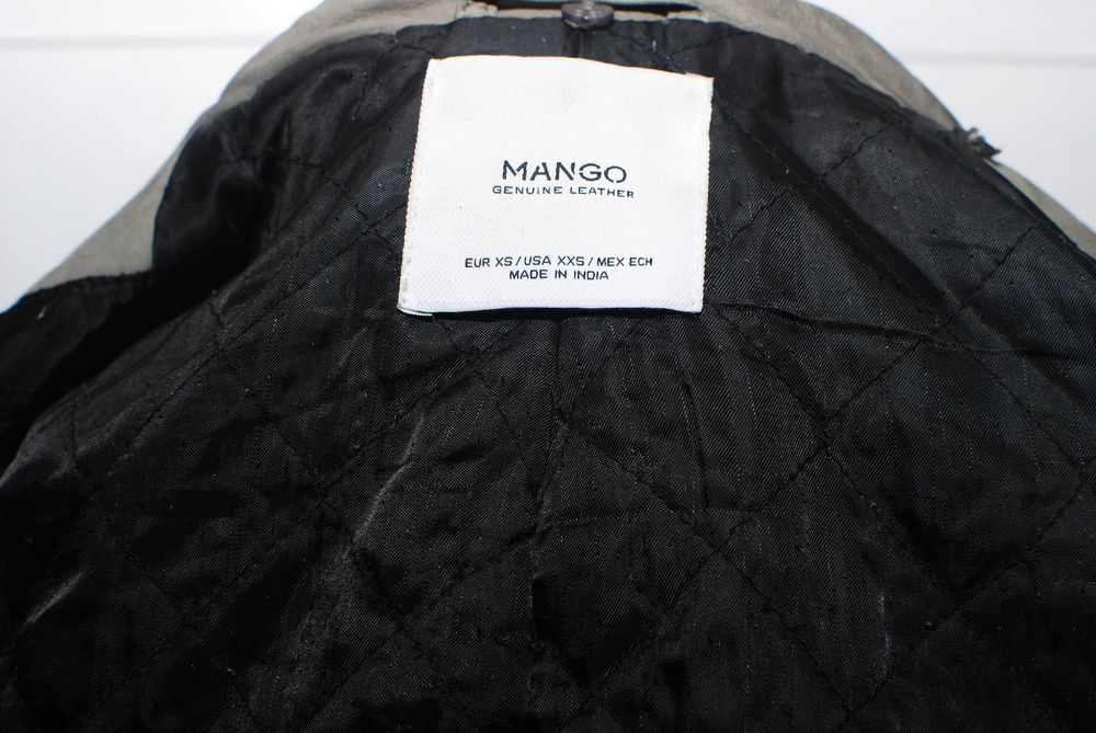 Geaca de piele pentru femei Mango XS
