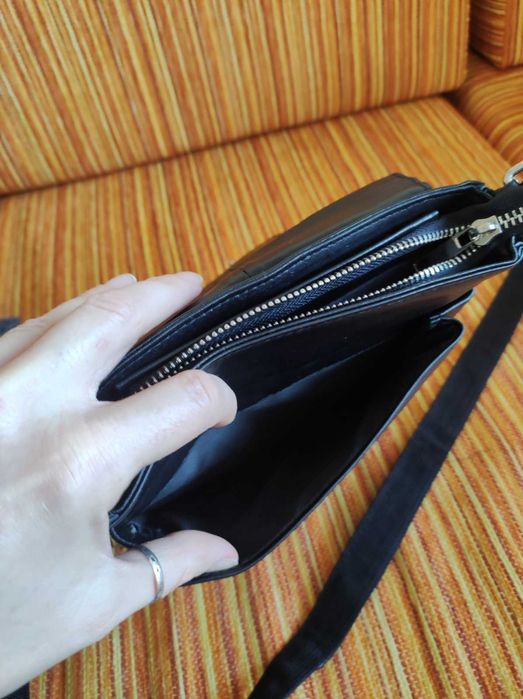 Елегантна дамска чанта, мека естествена кожа