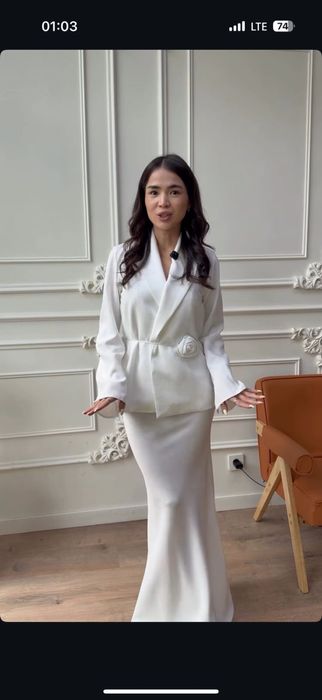 Костюм двойка белого цвета