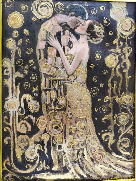 Tablouri si picturi handmade cu foita de aur-decoratiuni