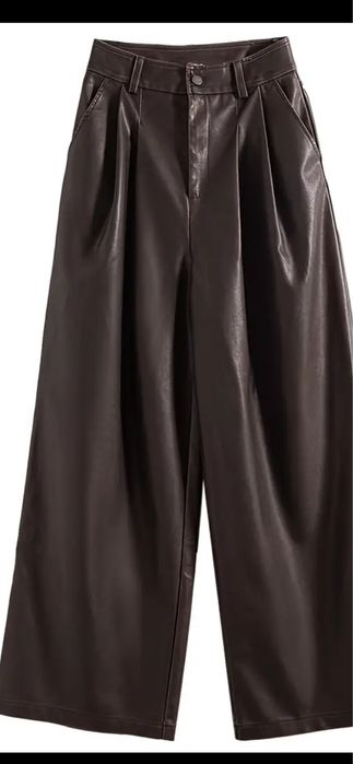 Pantalon damă  - nou cu eticheta , mărimea XL  , culoare maron , imita