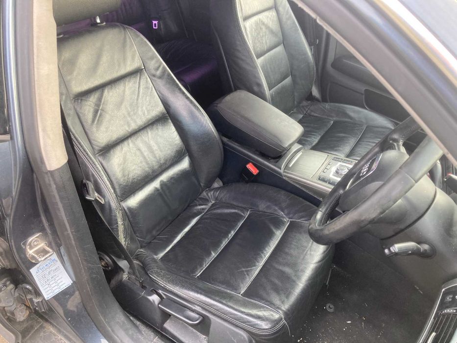 Черен кожен салон седалки ауди а6 4ф седан