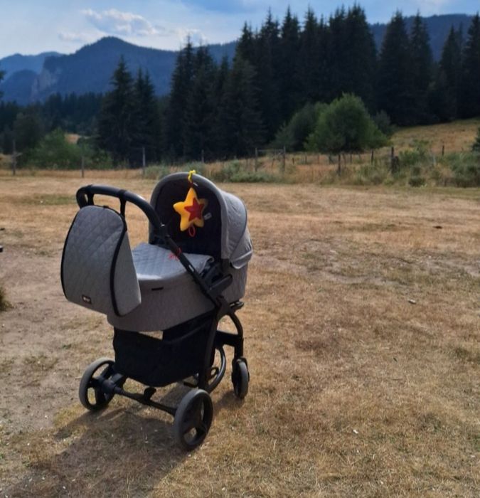 Комбинирана количка 3 в 1 KikkaBoo - Madrid, Dark Grey Melange