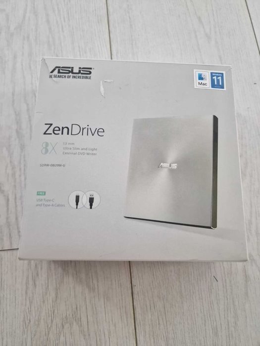 DVD-RW extern ASUS ZenDrive U9M si U8M  USB 2.0, negru+GRI