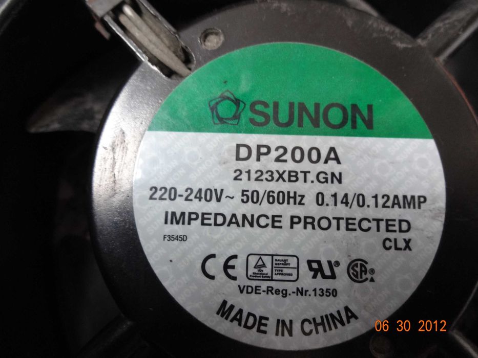 SUNON DP200A - изходен / входен вентилатор 220v