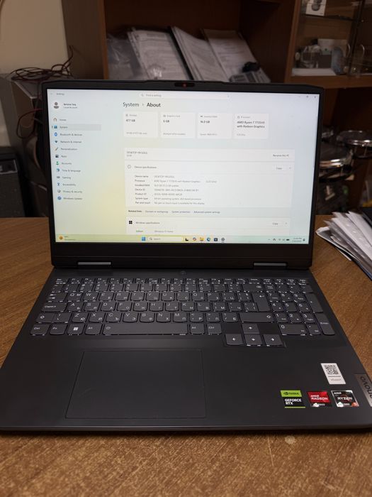 Lonovo Ideapad Gaming 3  RTX3050 6GB