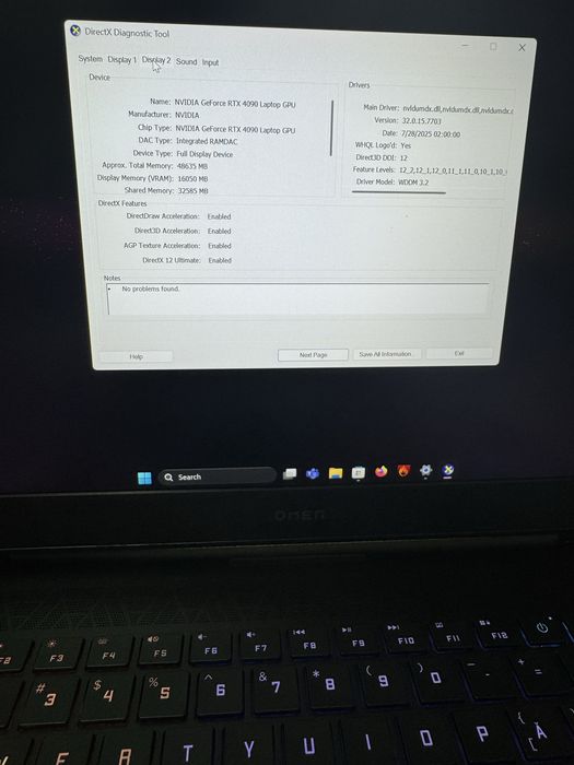 HP OMEN RTX 4090 de 16GB Display 17.3 cu 3K I9-13900HX 32CPU RAM 64GB