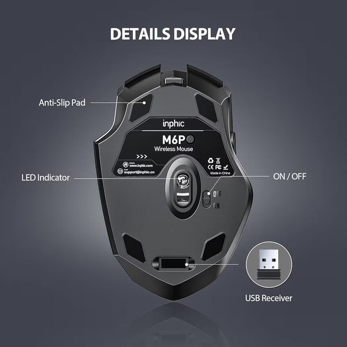 Mouse gaming reîncărcabil INPHIC M6P, sigilat