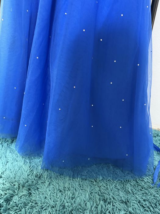 Rochie albastră elegantă cu corset