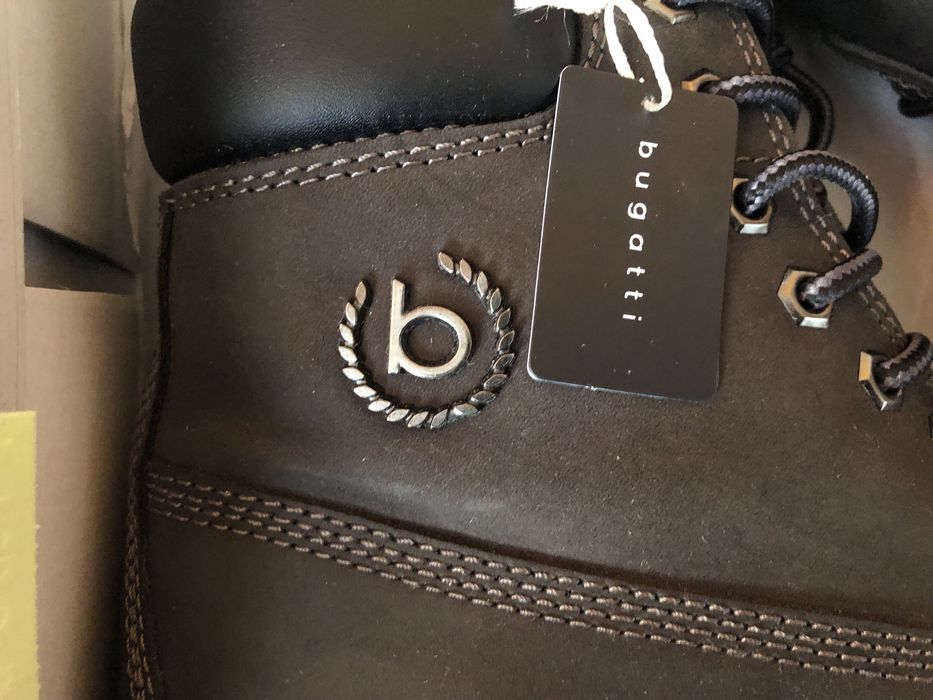 Bugatti Boots ОРИГИНАЛНИ мъжки боти/кубинки естествена кожа - 44/28см