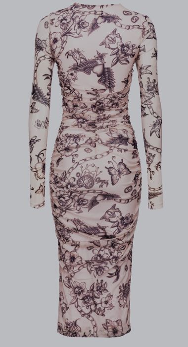 Рокля  "PINKO" в розово и черно