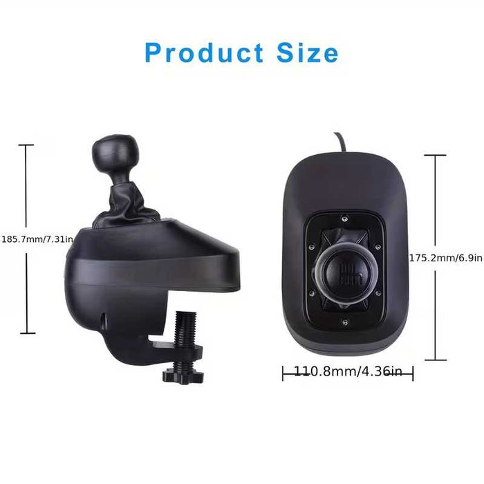 USB H-Shifter Скоростна Кутия 6+R Скорости за Рейсинг Симулатор PC