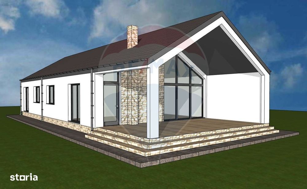 Teren casă 1280 m2, cu proiect, autorizației și utilități.