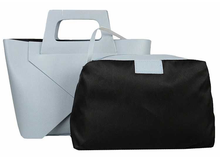 Нова дамска чанта от vera bg естествена кожа Италия светло син