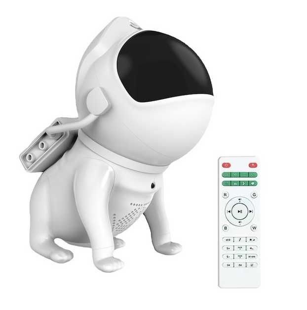 Proiector de Stele Macvi® Caine Astronaut cu Lampa de Veghe, Bluetooth, 15 Moduri de Iluminare