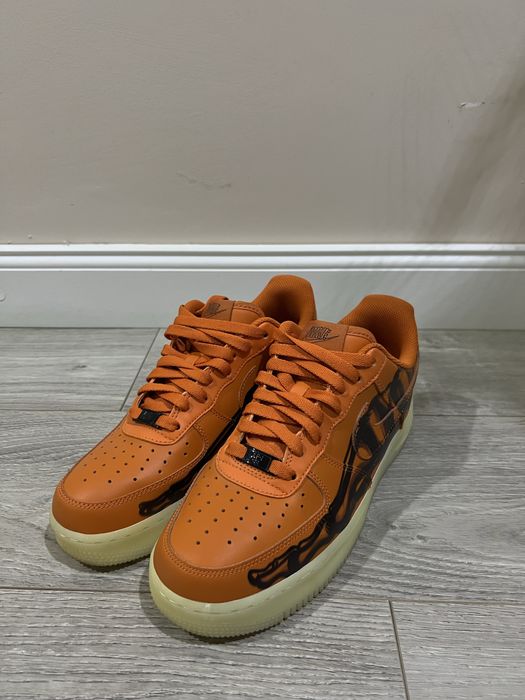 Nike Air Force 1 Low Orange Skeleton