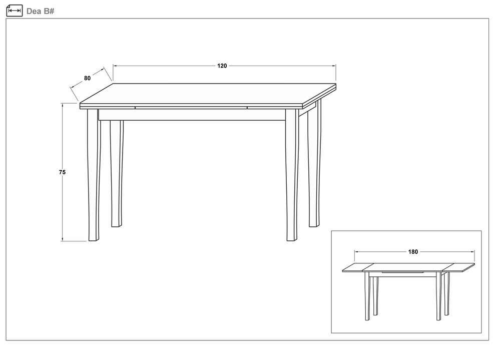 Трапезна маса разтегателна