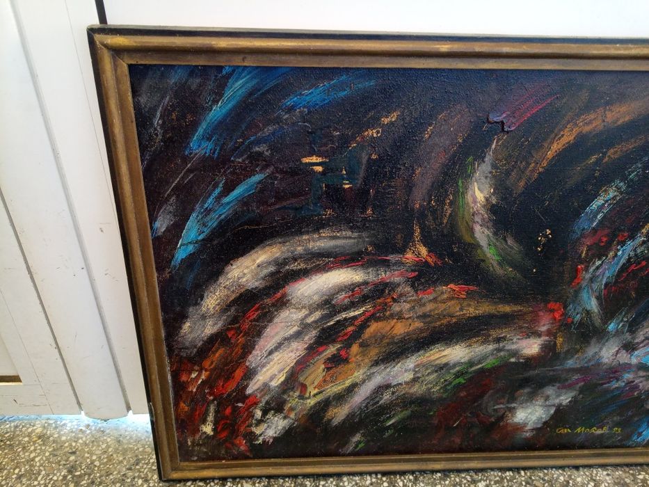 Стара Картина Масло "Представа за нощна светлина" на х-к Сава Молов