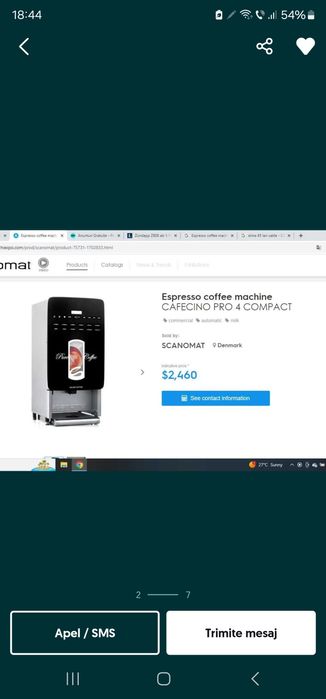 Masina de cafea Scanomat Pure Caffe