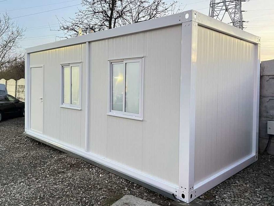 Container 12-18mp tip birou, pentru locuit, șantier, sanitar 4 și 6x3x