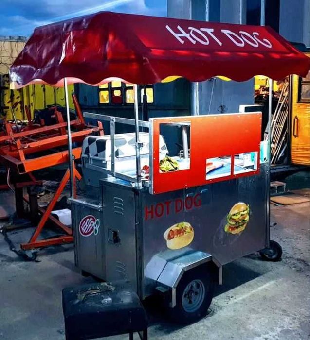 Mобилна колика с теглич за Хот Дог, Хамбургер, Сандвичи