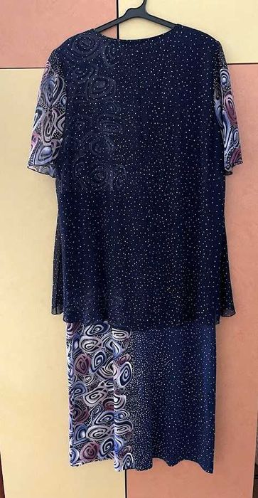 Дълга елегантна рокля от две части голям размер