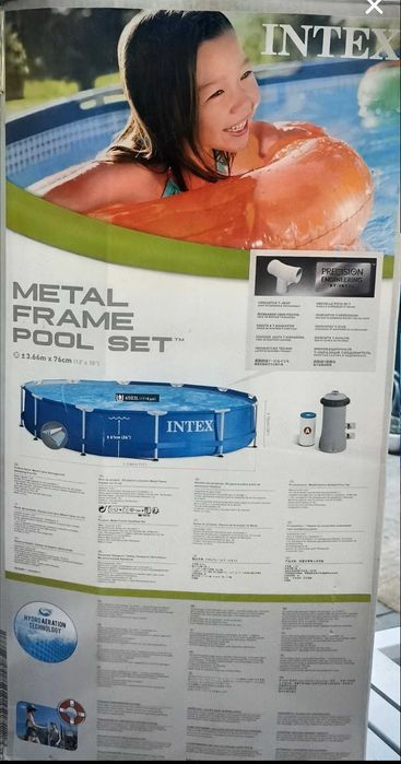 Piscină cadru metalic Intex 3.66m x 76cm + Prelată acoperire CADOU